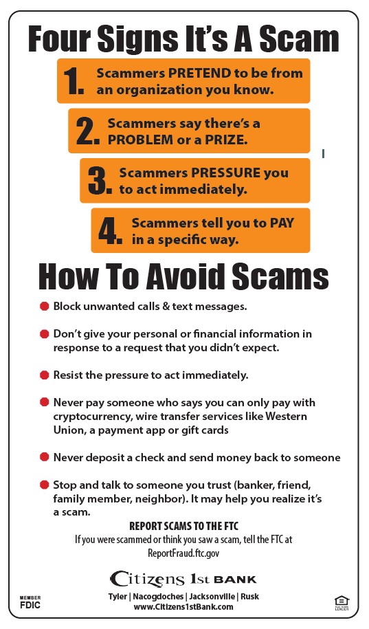 Four Signs It's A Scam