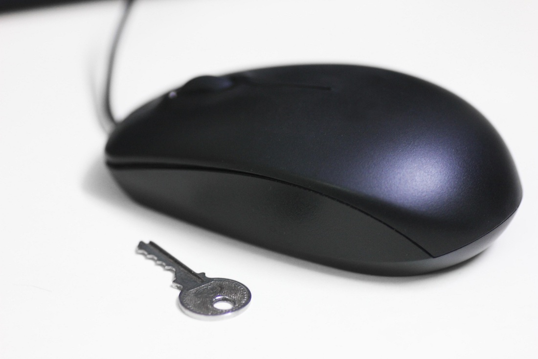 Key with a mouse graphic